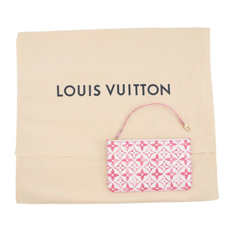 ルイヴィトン トートバッグ モノグラム・バイザプール ネヴァーフルMM M22980 ポーチ付き ピンク