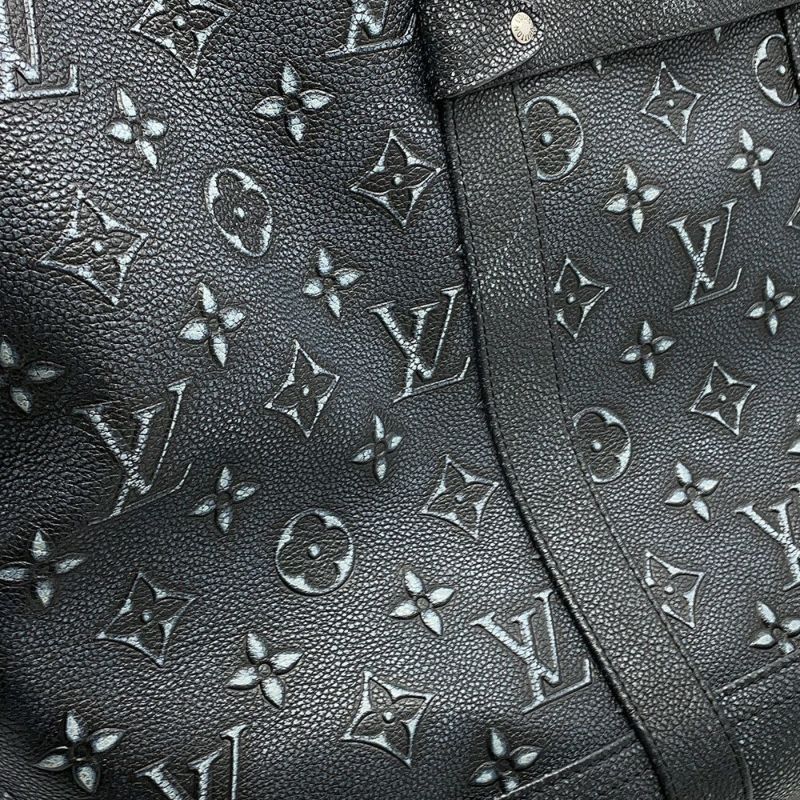 ルイヴィトン トートバッグ モノグラム・パターン/カウハイドレザー トロリー・トート M21371 ヴィトン ブラック 黒