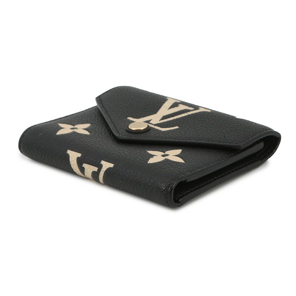 ルイヴィトン 財布 バイカラーモノグラム・アンプラント ポルトフォイユ・ヴィクトリーヌ M80968 LOUIS VUITTON 黒 ベージュ