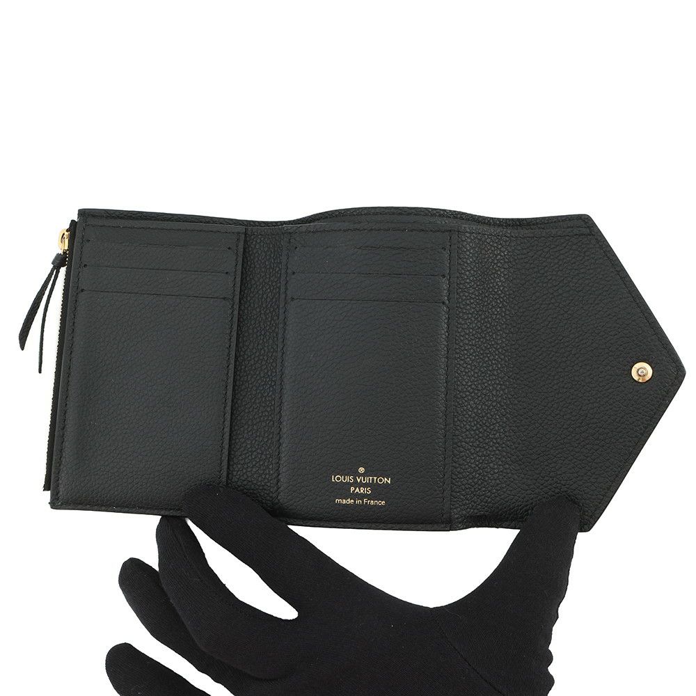 ルイヴィトン 財布 バイカラーモノグラム・アンプラント ポルトフォイユ・ヴィクトリーヌ M80968 LOUIS VUITTON 黒 ベージュ