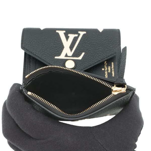 ルイヴィトン 財布 バイカラーモノグラム・アンプラント ポルトフォイユ・ヴィクトリーヌ M80968 LOUIS VUITTON 黒 ベージュ