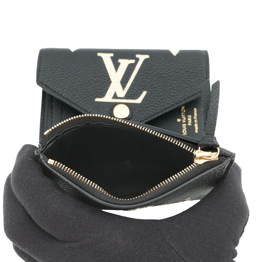 ルイヴィトン 財布 バイカラーモノグラム・アンプラント ポルトフォイユ・ヴィクトリーヌ M80968 LOUIS VUITTON 黒 ベージュ
