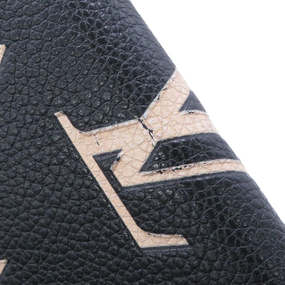 ルイヴィトン 財布 バイカラーモノグラム・アンプラント ポルトフォイユ・ヴィクトリーヌ M80968 LOUIS VUITTON 黒 ベージュ