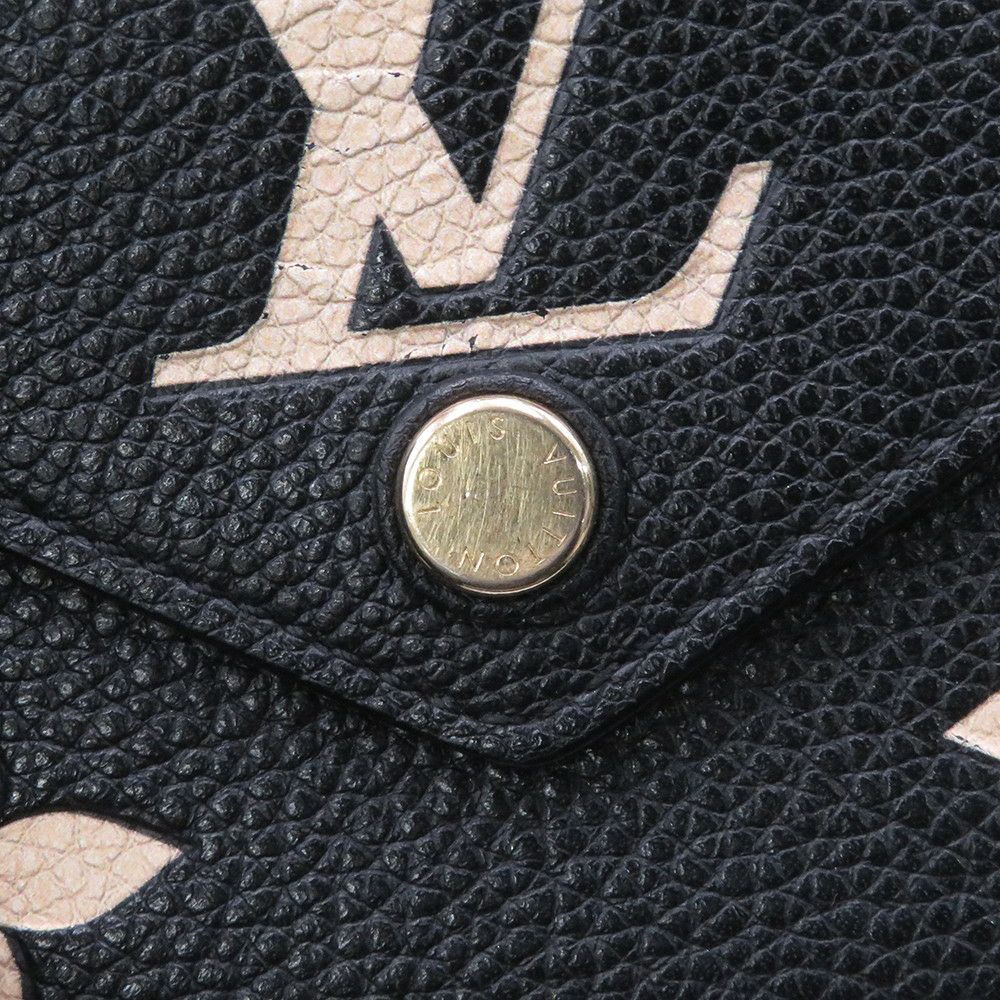 ルイヴィトン 財布 バイカラーモノグラム・アンプラント ポルトフォイユ・ヴィクトリーヌ M80968 LOUIS VUITTON 黒 ベージュ