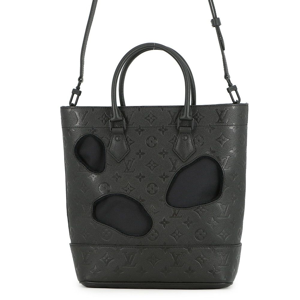 ルイヴィトン トートバッグ モノグラム・アンプラント ウィズ ホールズ PM M45887 コムデギャルソン 川久保玲 コラボ 黒 ブラック