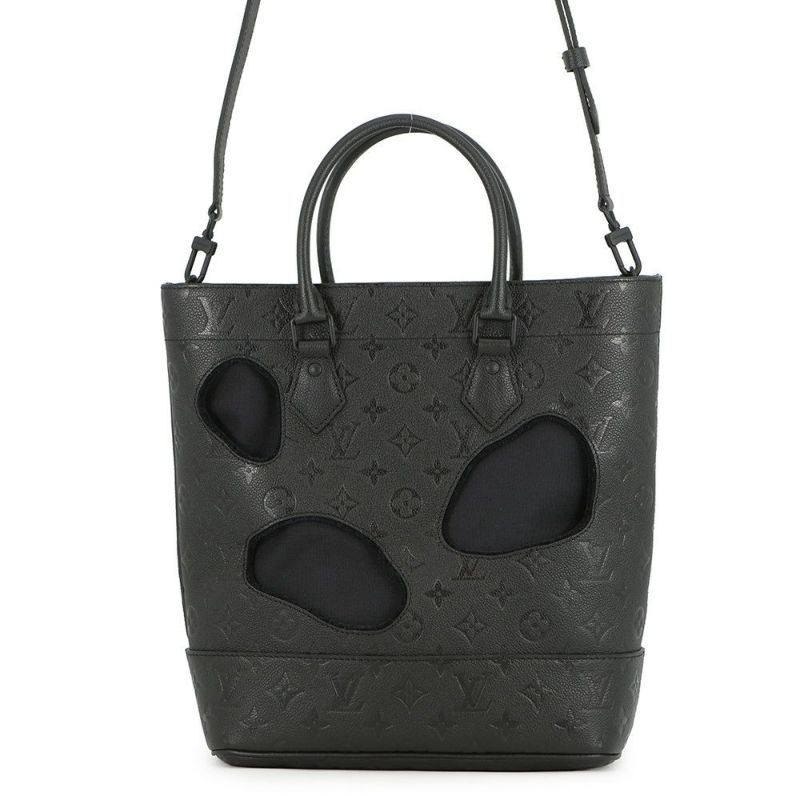 ルイヴィトン トートバッグ モノグラム・アンプラント ウィズ ホールズ PM M45887 コムデギャルソン 川久保玲 コラボ 黒 ブラック
