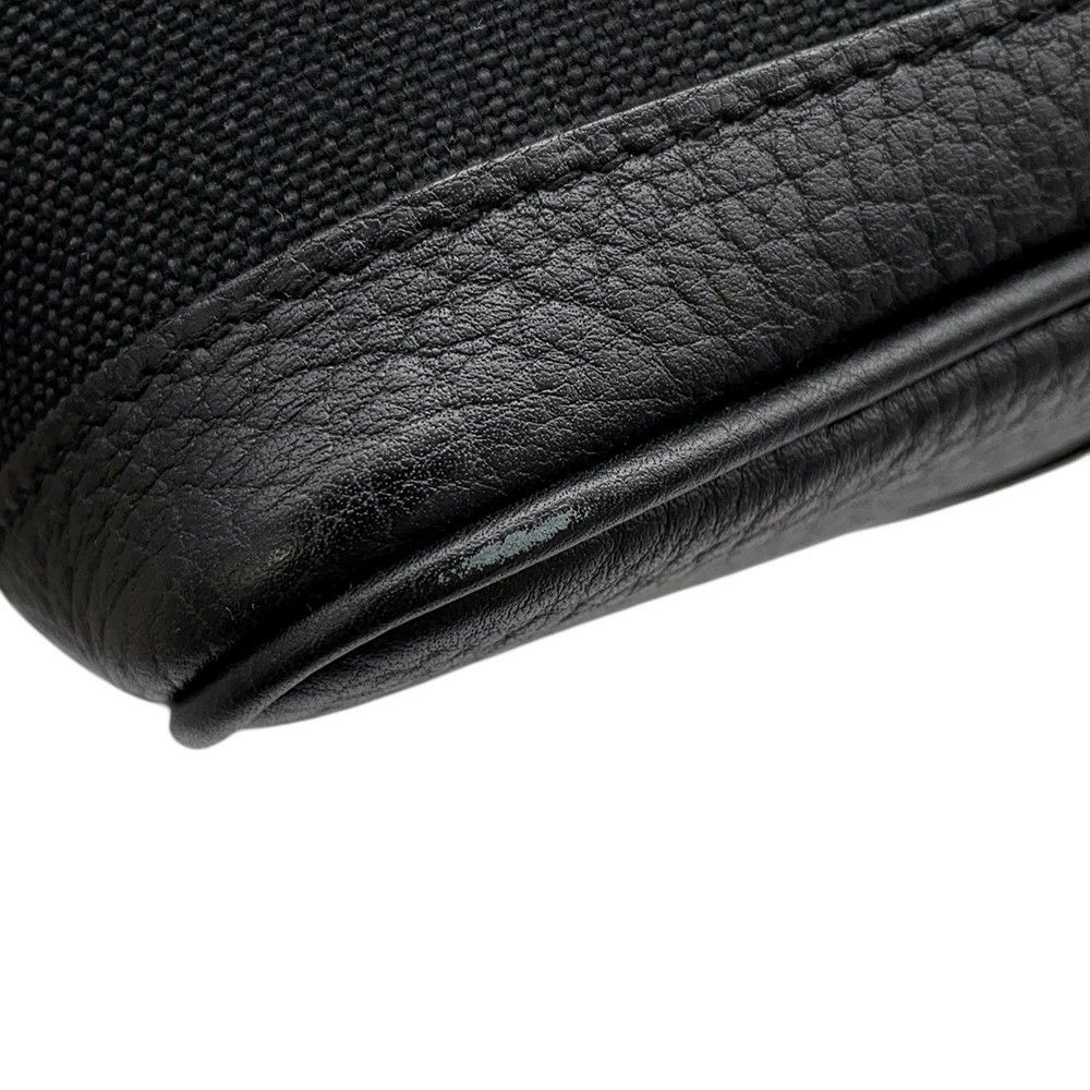 エルメス トートバッグ ガーデンパーティTPM ブラック/シルバー金具 トワルアッシュ/ネゴンダ X刻印 黒