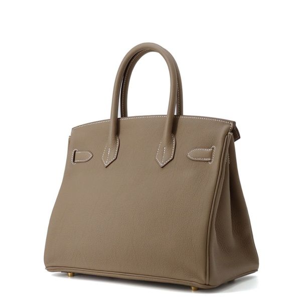 エルメス バーキン30 エトゥープ/ゴールド金具 トゴ K刻印 HERMES Birkin ハンドバッグ
