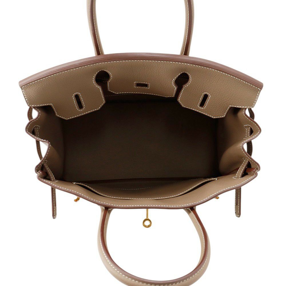 エルメス バーキン30 エトゥープ/ゴールド金具 トゴ K刻印 HERMES Birkin ハンドバッグ