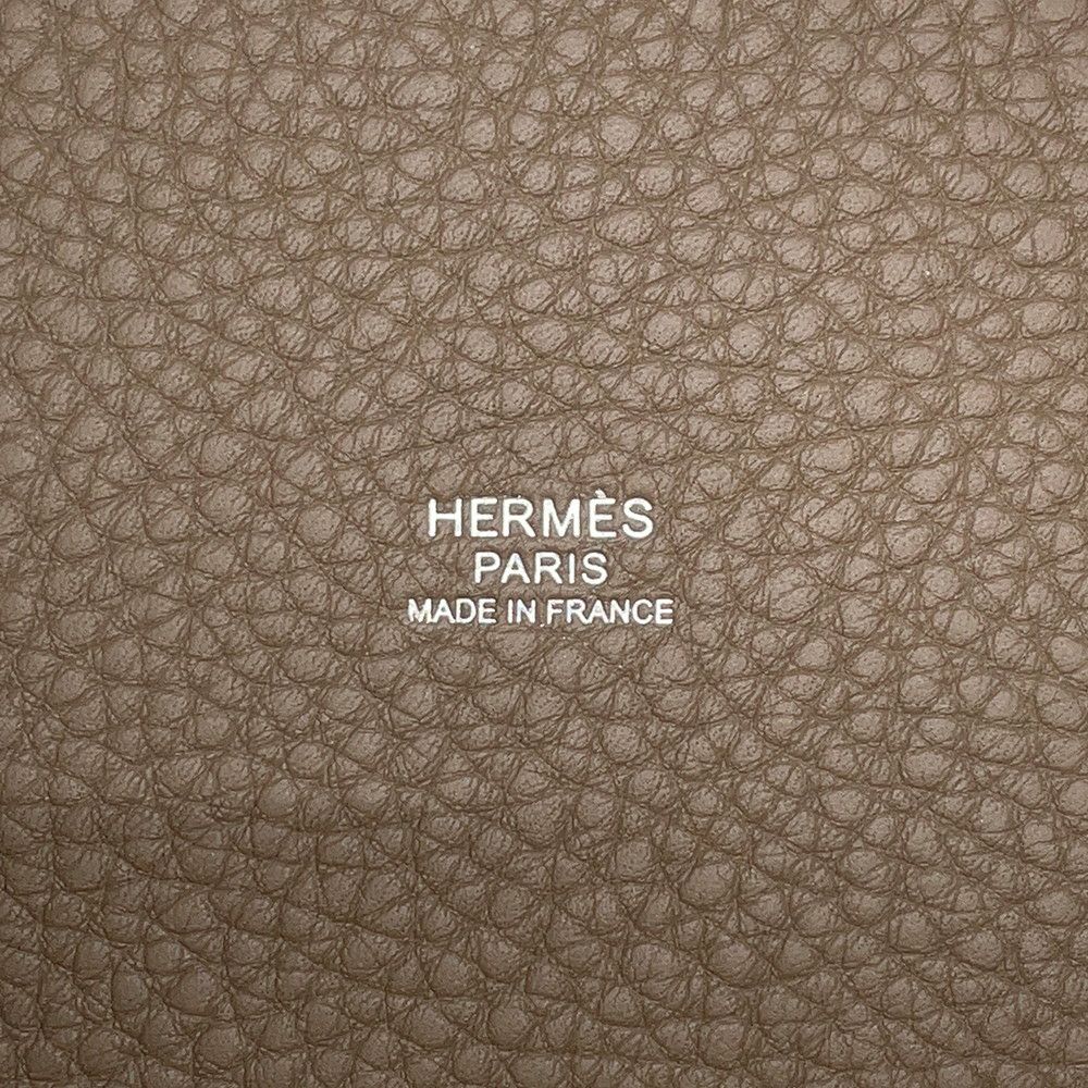エルメス ハンドバッグ ピコタンロックPM エトゥープ/シルバー金具 トリヨンクレマンス K刻印