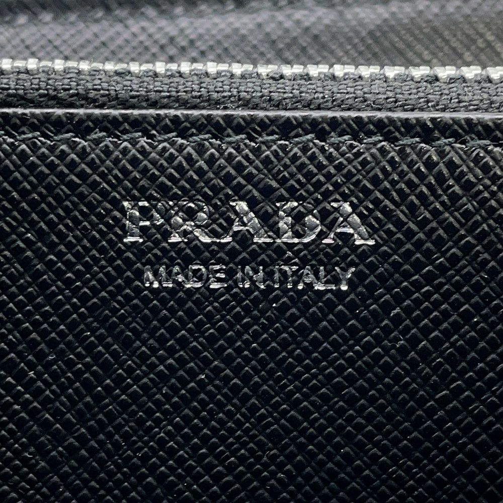 プラダ 長財布 ラウンドファスナー メタル ハート ローズ サフィアーノ レザー 1ML506 PRADA 財布 黒