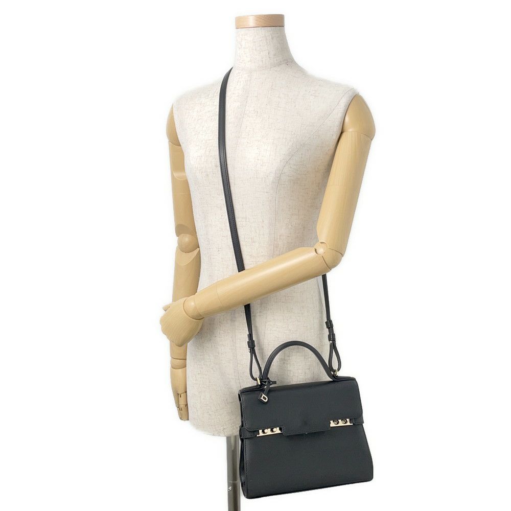 デルヴォー ハンドバッグ タンペート ミニ レザー Delvaux 2way デルボー 黒