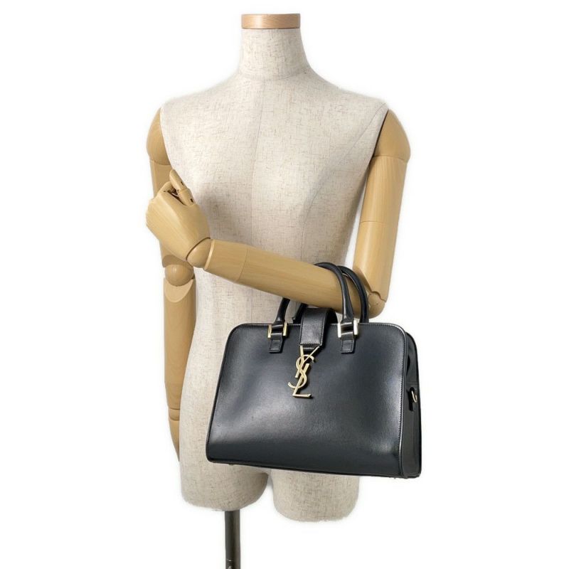 サンローランパリ ハンドバッグ ベイビーカバス 568853 SAINT LAURENT PARIS 2way 黒
