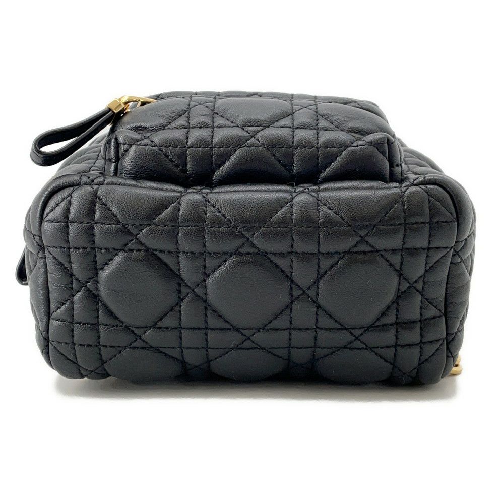 クリスチャン・ディオール リュック カナージュ ミニ バックパック ラムスキン M9222UNGF Christian Dior バッグ 黒