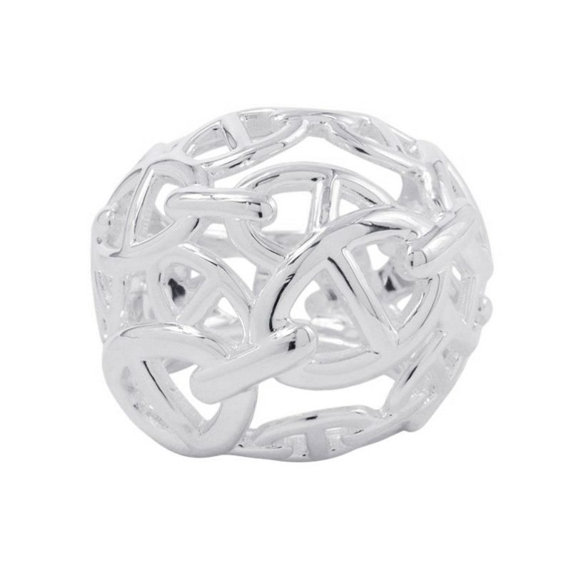 エルメス リング シェーヌダンクル アンシェネTGM Enchainee SV925シルバー リングサイズ55 H114619B 00049 HERMES 指輪