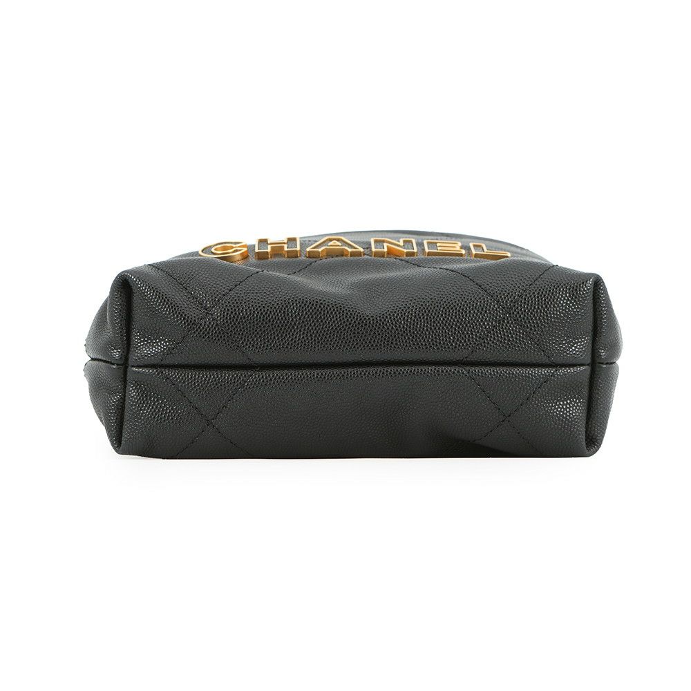 シャネル ハンドバッグ CHANEL 22 ミニ ココマーク キャビアスキン AS3980 CHANEL wayショルダー 黒
