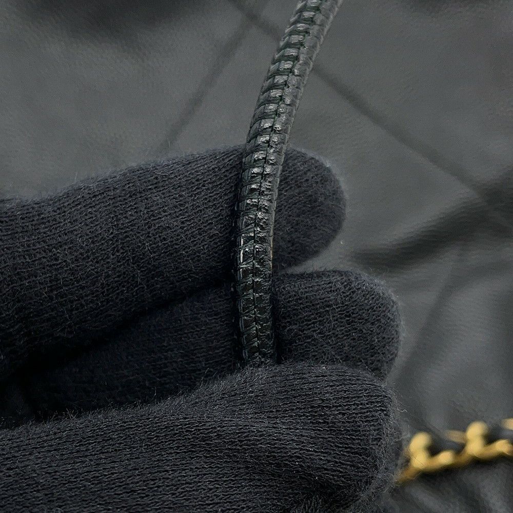 シャネル ハンドバッグ CHANEL 22 ミニ ココマーク キャビアスキン AS3980 CHANEL wayショルダー 黒