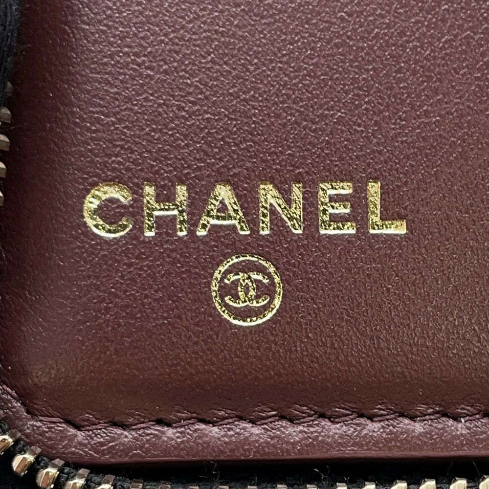 シャネル 二つ折り財布 マトラッセ スモールウォレット ココマーク キャビアスキン AP4652 CHANEL 財布 黒
