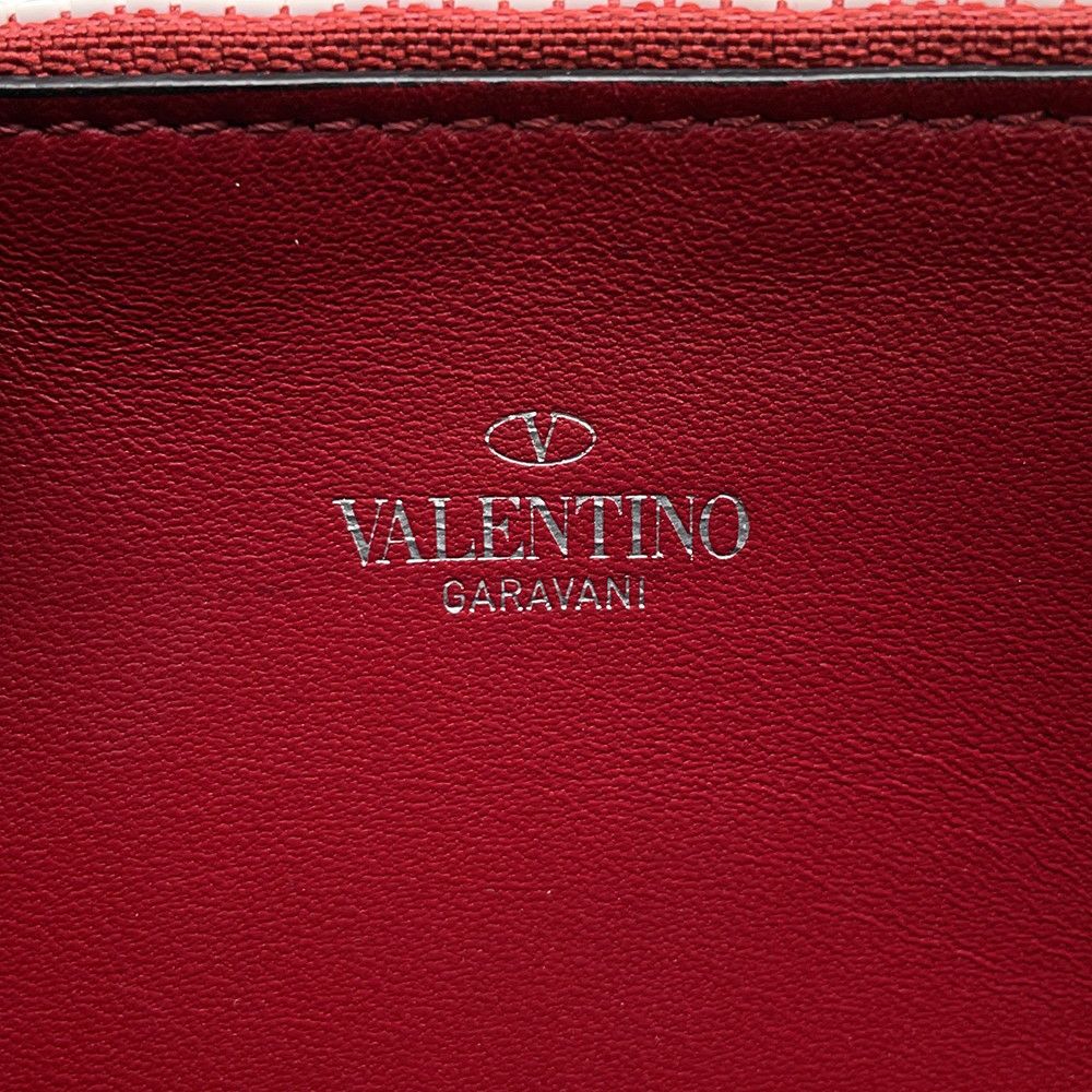 ヴァレンティノ・ガラヴァーニ 長財布 ロックスタッズ ラウンドジップ レザー VALENTINO 財布 黒