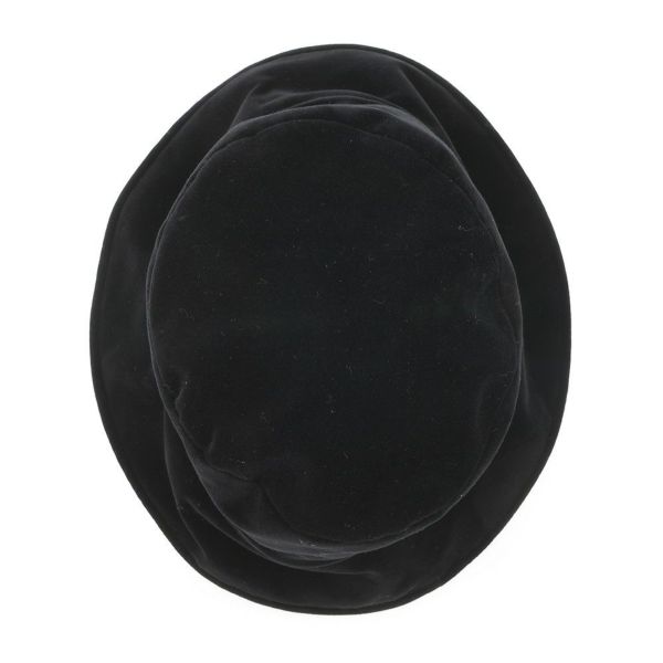 ミュウミュウ ハット ベルベット バケットハット サイズS 5HC196 MIUMIU 帽子 黒