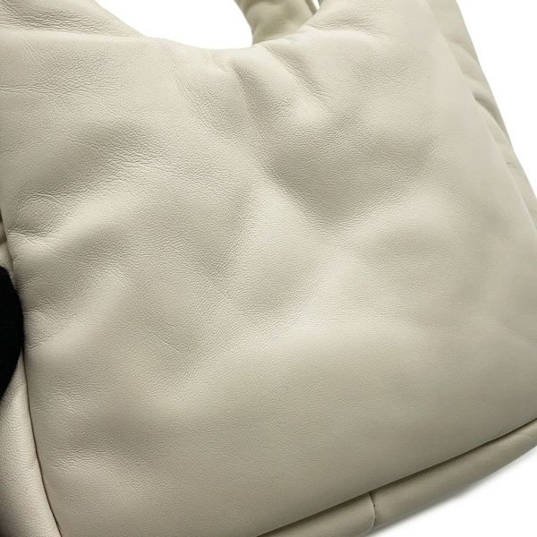 プラダ ハンドバッグ トライアングルロゴ ミニ ソフトナッパレザー 1BA359 PRADA 2wayショルダーバッグ 白