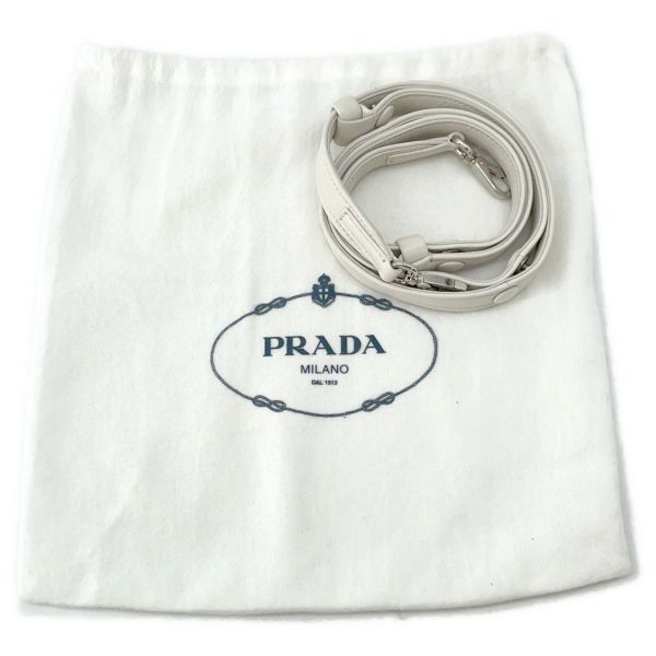 プラダ ハンドバッグ トライアングルロゴ ミニ ソフトナッパレザー 1BA359 PRADA 2wayショルダーバッグ 白