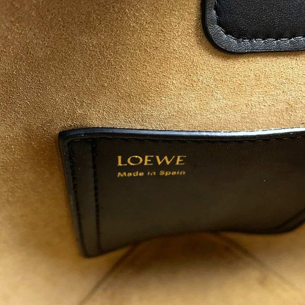 ロエベ ハンドバッグ ペブル バケットバッグ ミニ レザー AANBBBMX01 LOEWE 2ｗayショルダーバッグ 黒