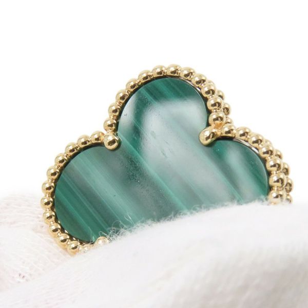 ヴァンクリーフ&アーペル ピアス マジック アルハンブラ イヤリング 3モチーフ マラカイト/ダイヤ 24P 計0.96ct K18YG VCARO9II00