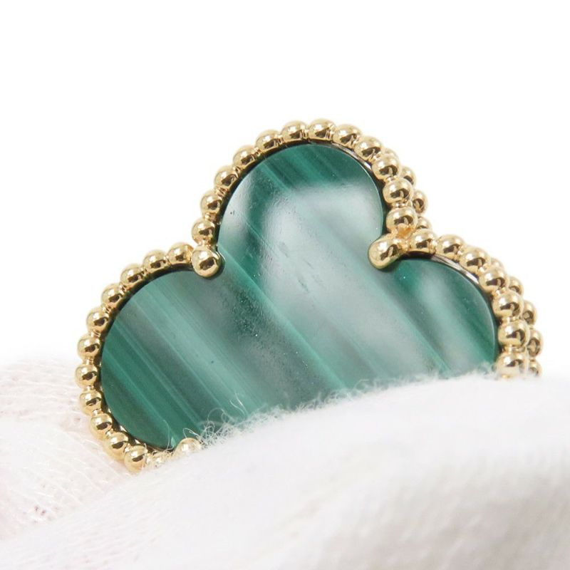 ヴァンクリーフ&アーペル ピアス マジック アルハンブラ イヤリング 3モチーフ マラカイト/ダイヤ 24P 計0.96ct K18YG VCARO9II00