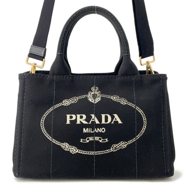 プラダ ハンドバッグ カナパ CANAPA キャンバス 1BG439 PRADA 2wayショルダーバッグ 黒