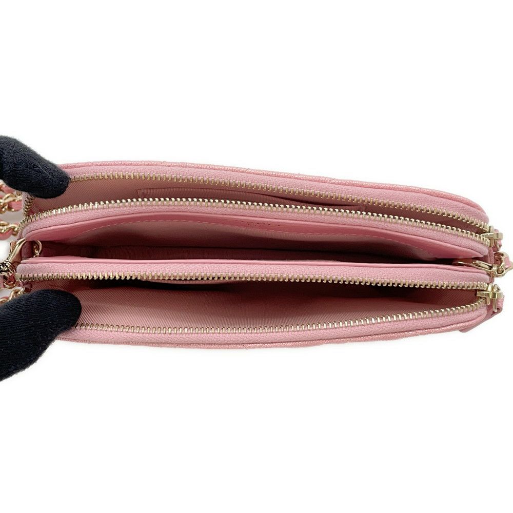 シャネル チェーンウォレット ココマーク マトラッセ キャビアスキン A82527 CHANEL ポシェット 財布