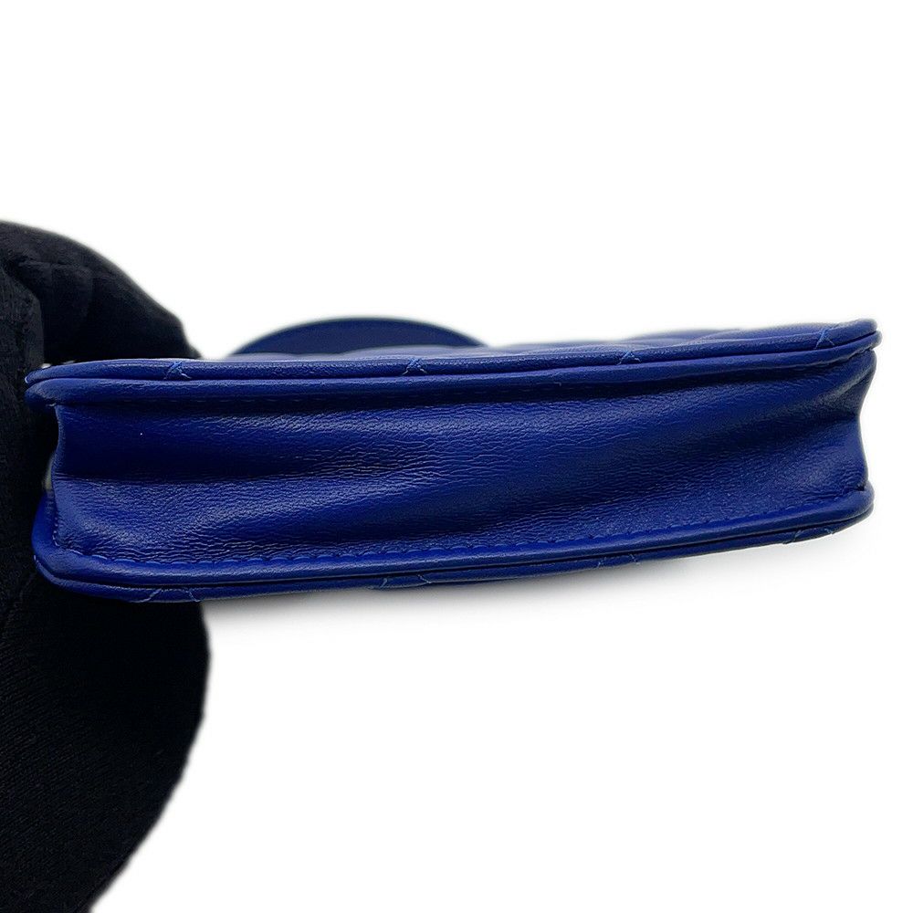 シャネル チェーンウォレット マトラッセ ココマーク フラップ トップハンドル ミニミニ コインパース ラムスキン AP2200 CHANEL 財布