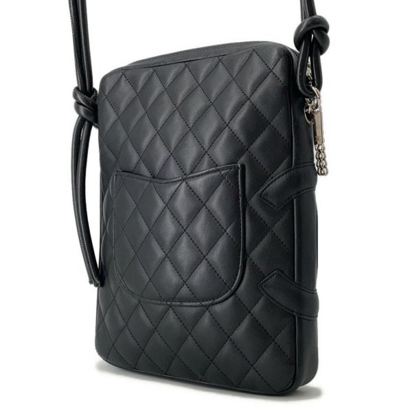 シャネル ショルダーバッグ カンボンライン ミディアム ココマーク レザー A25178 CHANEL バッグ 黒