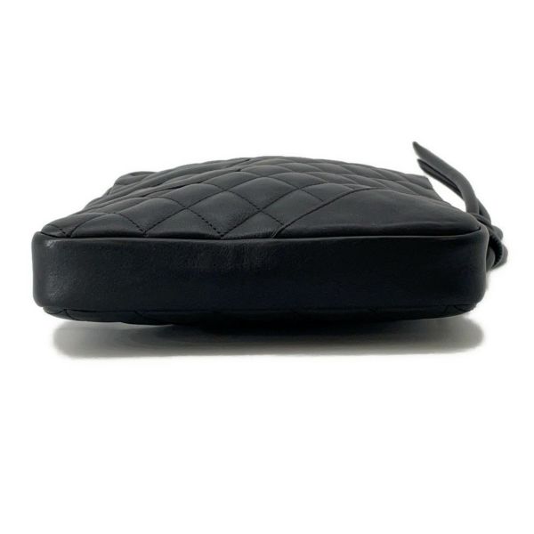 シャネル ショルダーバッグ カンボンライン ミディアム ココマーク レザー A25178 CHANEL バッグ 黒