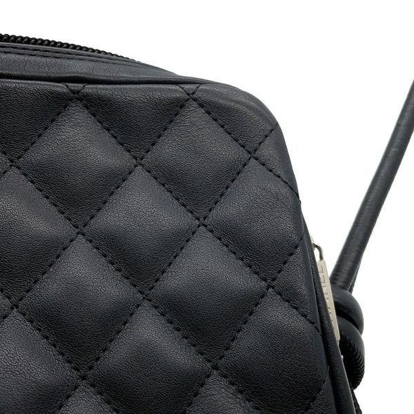 シャネル ショルダーバッグ カンボンライン ミディアム ココマーク レザー A25178 CHANEL バッグ 黒