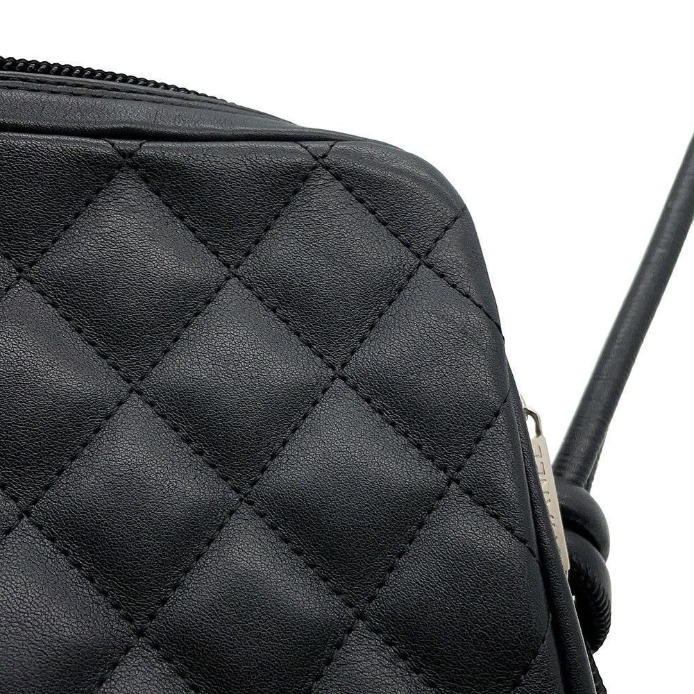 シャネル ショルダーバッグ カンボンライン ミディアム ココマーク レザー A25178 CHANEL バッグ 黒