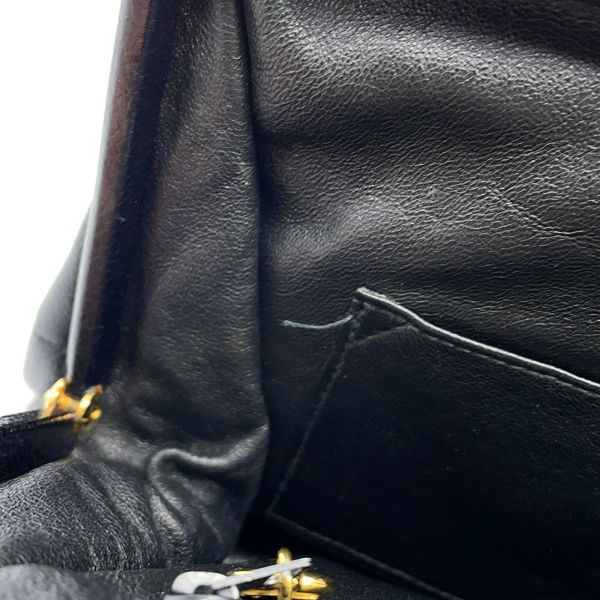 シャネル ハンドバッグ チェーンショルダー ココマーク がま口 マトラッセ ココマーク キャビアスキン CHANEL 黒