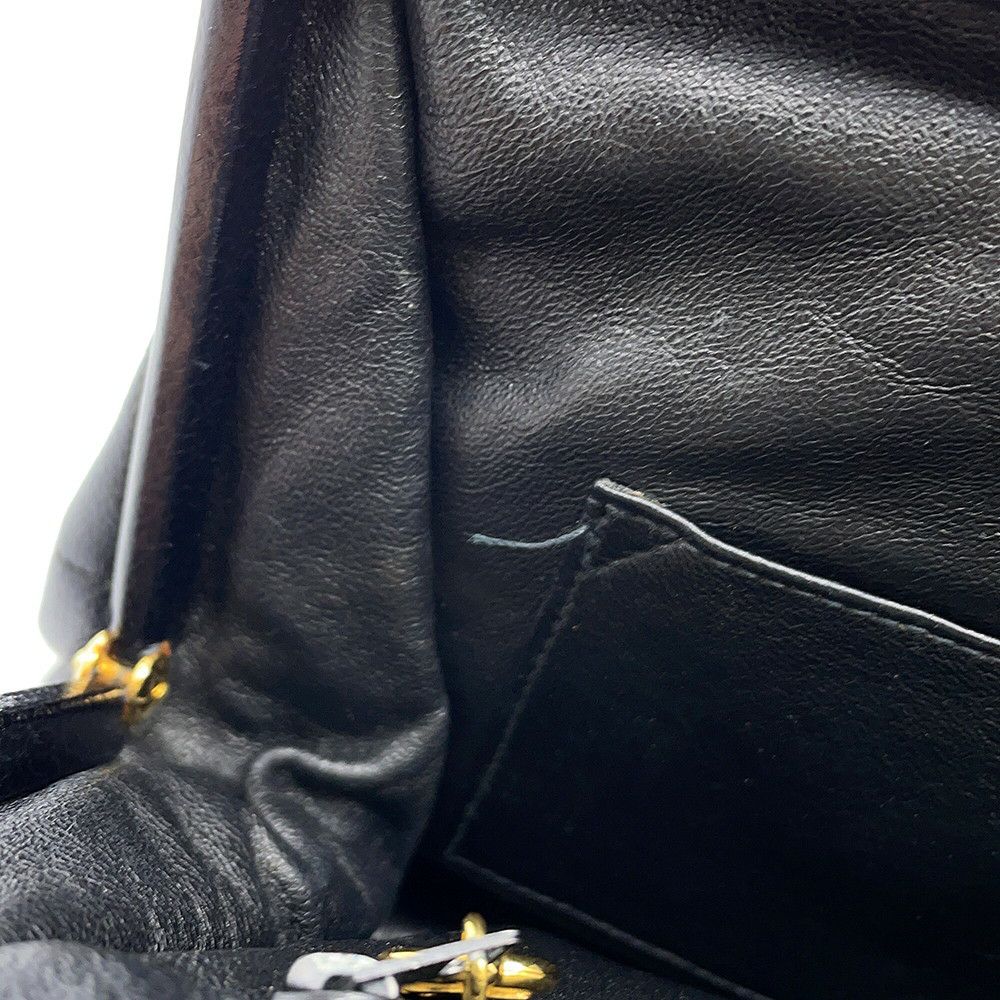 シャネル ハンドバッグ チェーンショルダー ココマーク がま口 マトラッセ ココマーク キャビアスキン CHANEL 黒