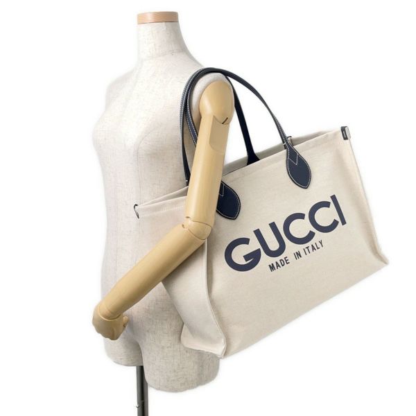 グッチ トートバッグ キャンバス/レザー GUCCI プリント 772176 GUCCI バッグ ショルダーバッグ ポーチ付き