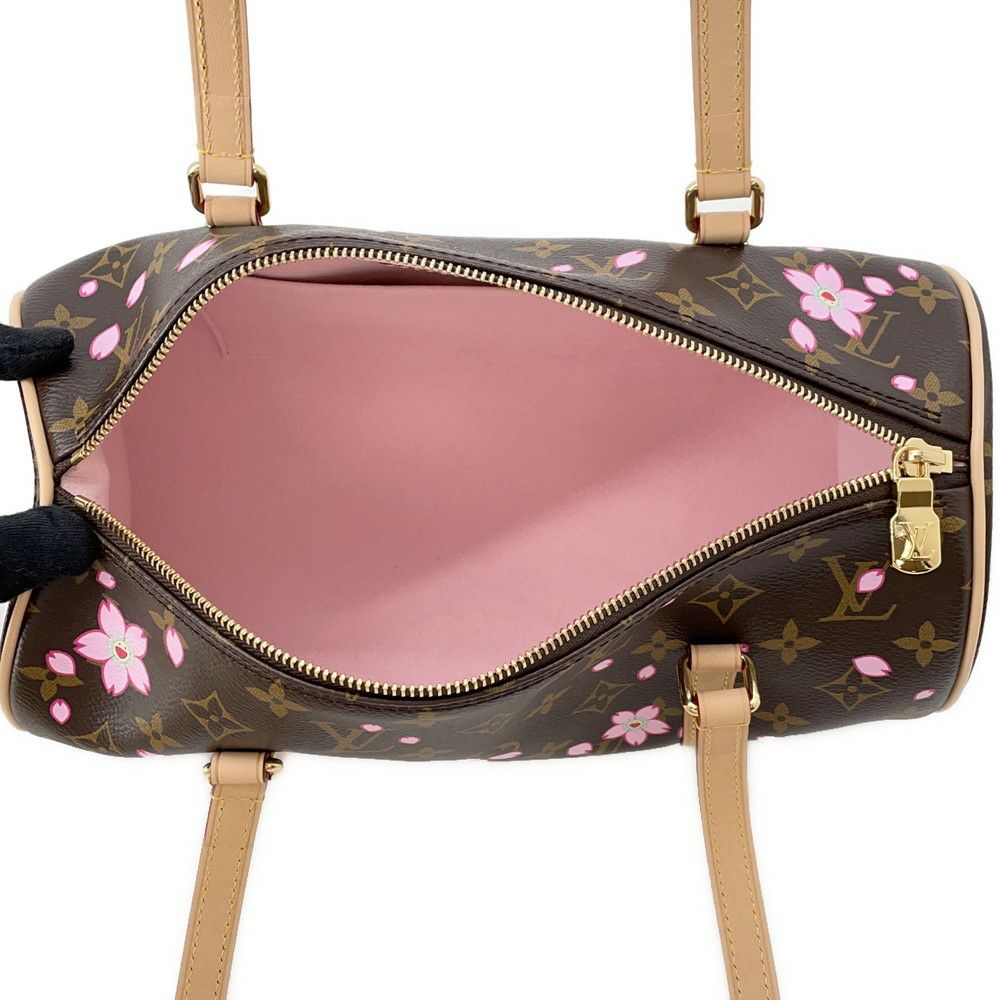 ルイヴィトン ハンドバッグ モノグラム・チェリーブロッサム LV×TM パピヨンMM M13097 ポーチ付き 村上隆 コラボ