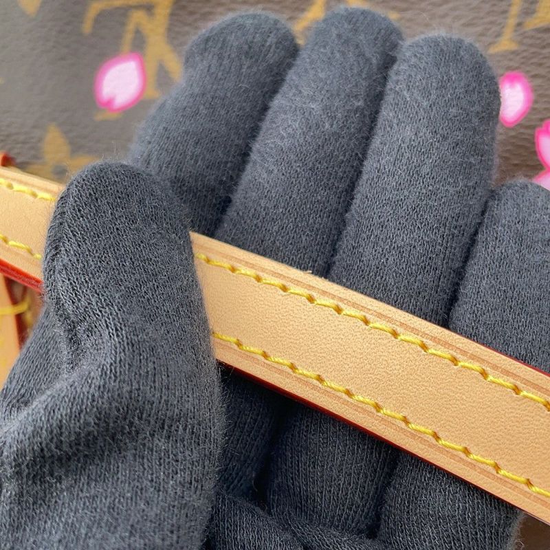 ルイヴィトン ハンドバッグ モノグラム・チェリーブロッサム LV×TM パピヨンMM M13097 ポーチ付き 村上隆 コラボ