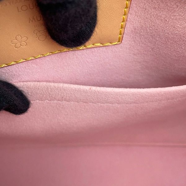 ルイヴィトン ハンドバッグ モノグラム・チェリーブロッサム LV×TM パピヨンMM M13097 ポーチ付き 村上隆 コラボ