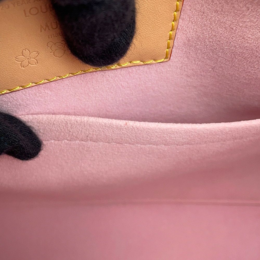 ルイヴィトン ハンドバッグ モノグラム・チェリーブロッサム LV×TM パピヨンMM M13097 ポーチ付き 村上隆 コラボ