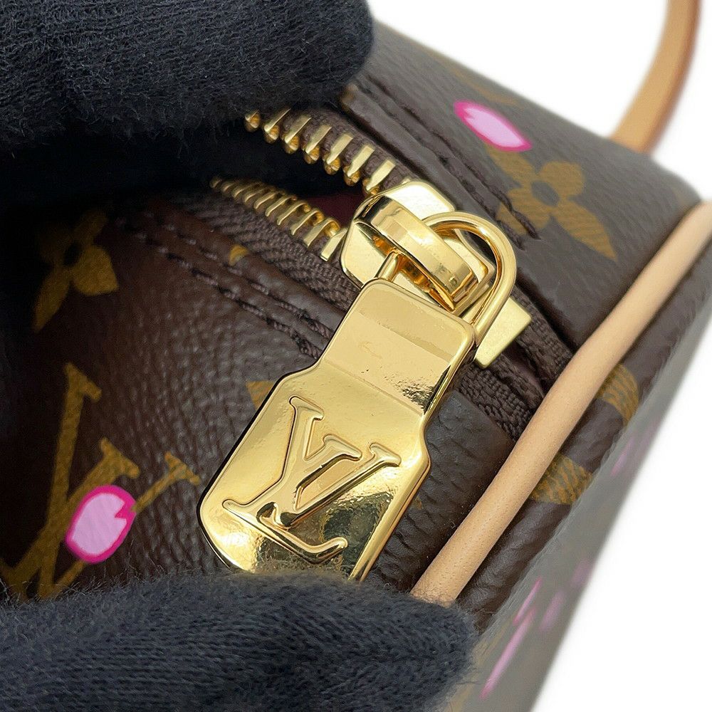 ルイヴィトン ハンドバッグ モノグラム・チェリーブロッサム LV×TM パピヨンMM M13097 ポーチ付き 村上隆 コラボ