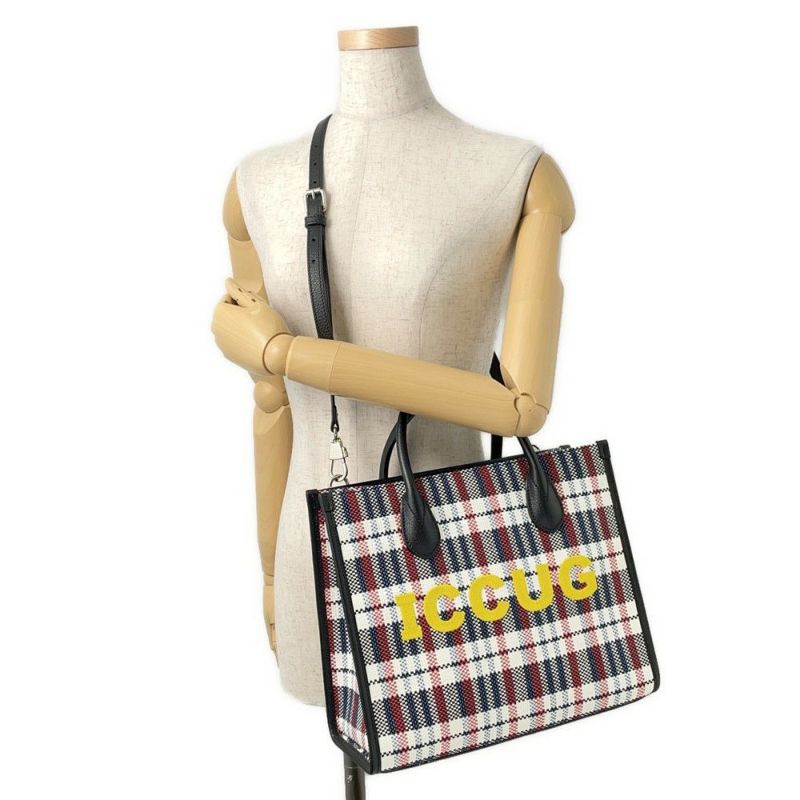 グッチ トートバッグ エンブロイダリー 659983 GUCCI バッグ 2way ショルダーバッグ チェック