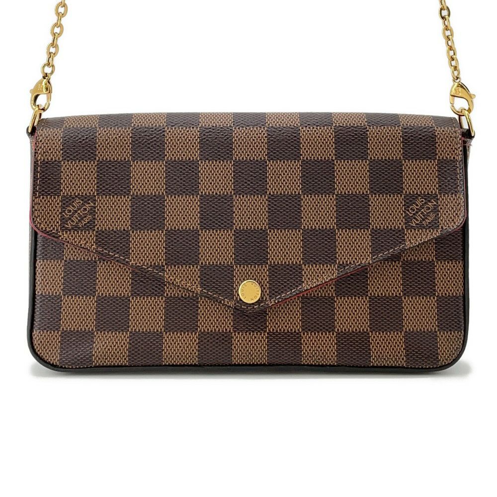 ルイヴィトン チェーンウォレット ダミエ・エベヌ ポシェット・フェリシー N40492 LOUIS VUITTON