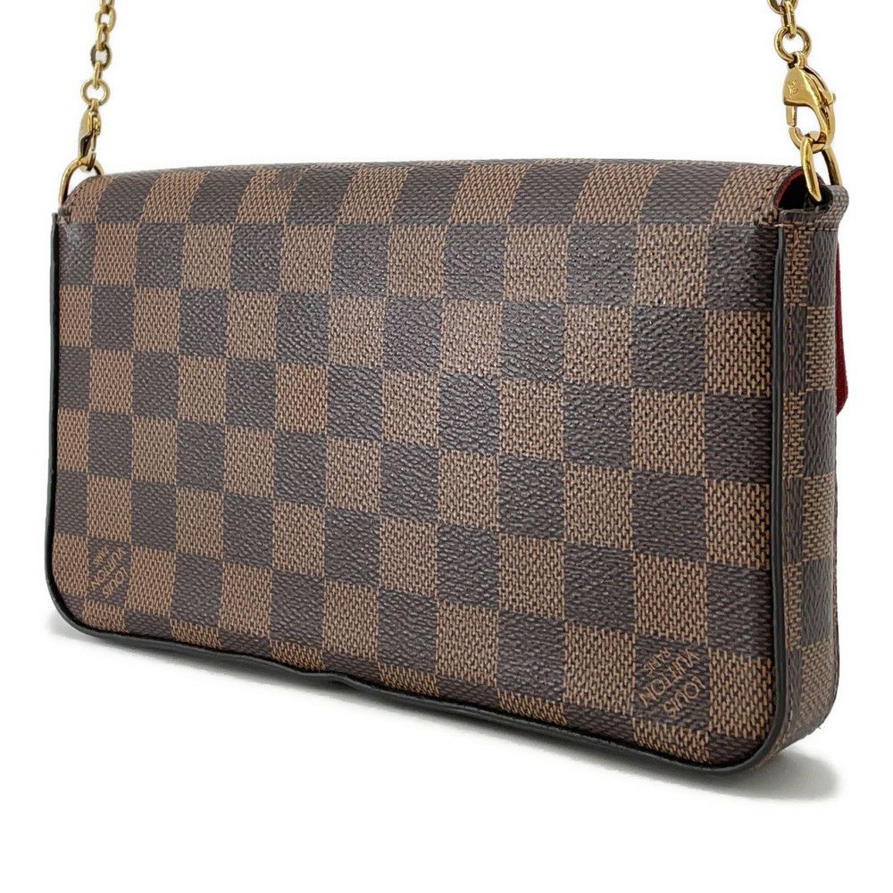ルイヴィトン チェーンウォレット ダミエ・エベヌ ポシェット・フェリシー N40492 LOUIS VUITTON