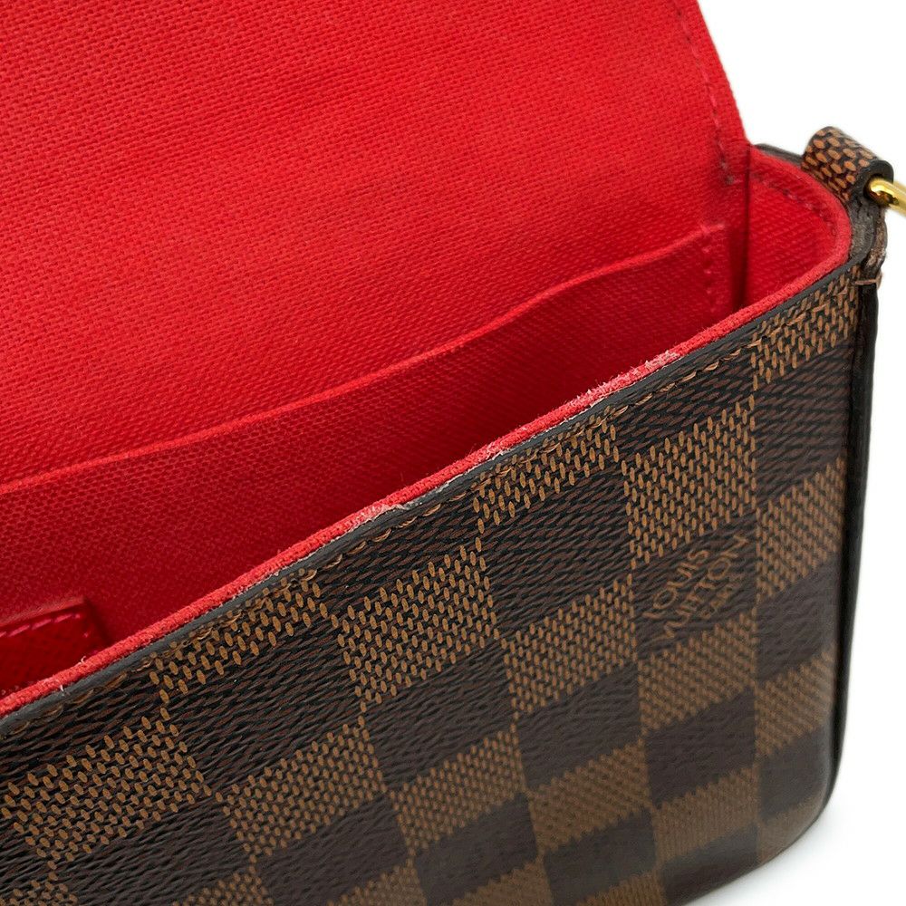 ルイヴィトン チェーンウォレット ダミエ・エベヌ ポシェット・フェリシー N40492 LOUIS VUITTON