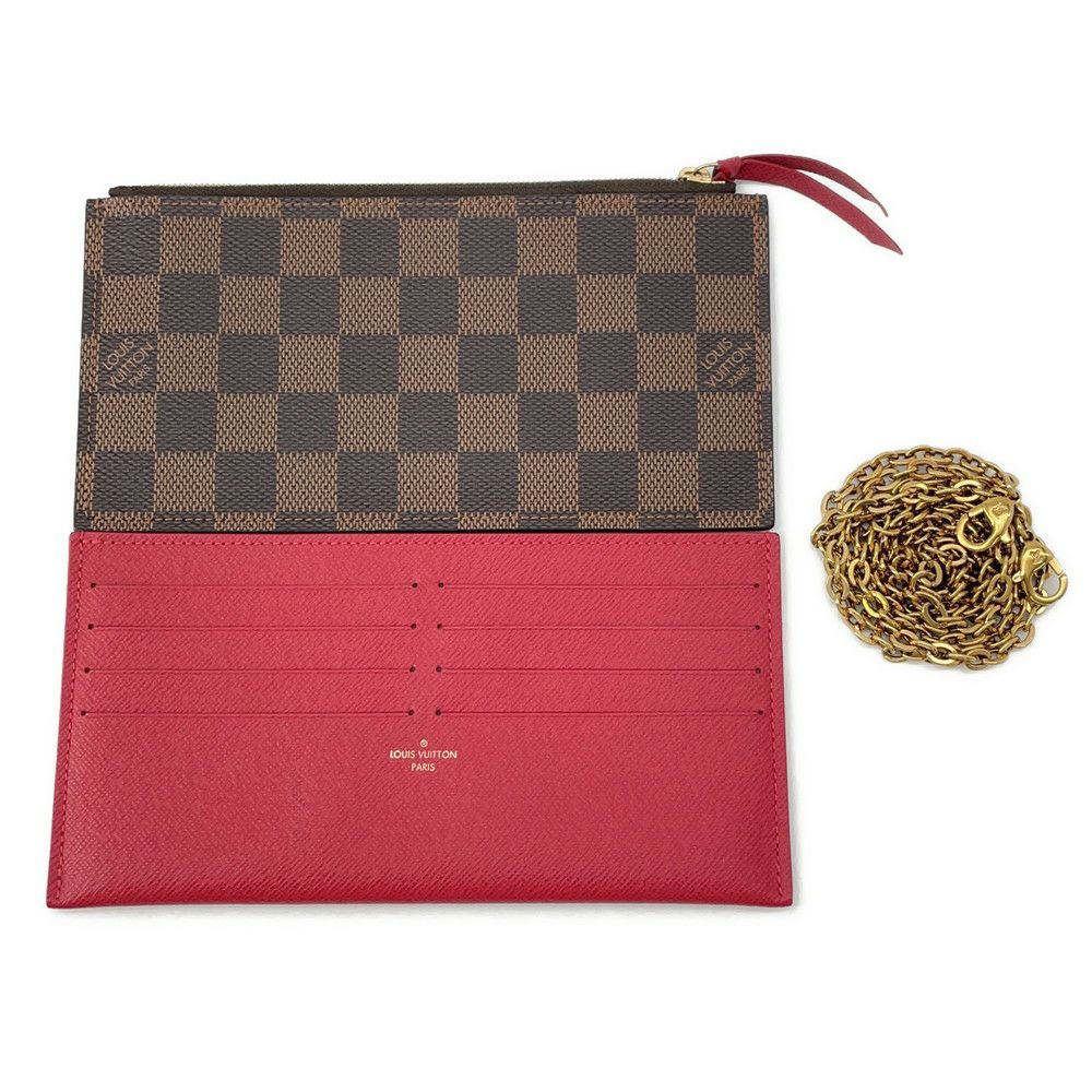 ルイヴィトン チェーンウォレット ダミエ・エベヌ ポシェット・フェリシー N40492 LOUIS VUITTON