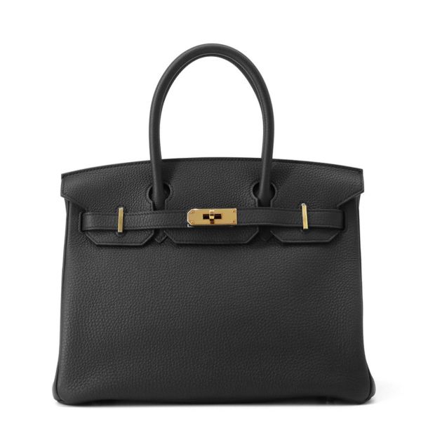 エルメス バーキン30 ブラック/ピンクゴールド金具 トゴ Y刻印 HERMES Birkin ハンドバッグ 黒